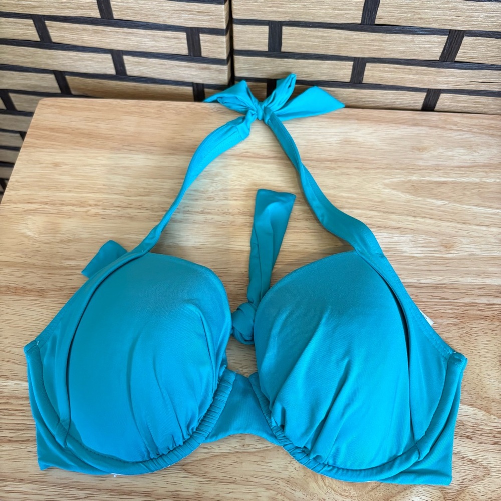 Kenneth Cole Reaction Turquoise Bikini Top Size 32D